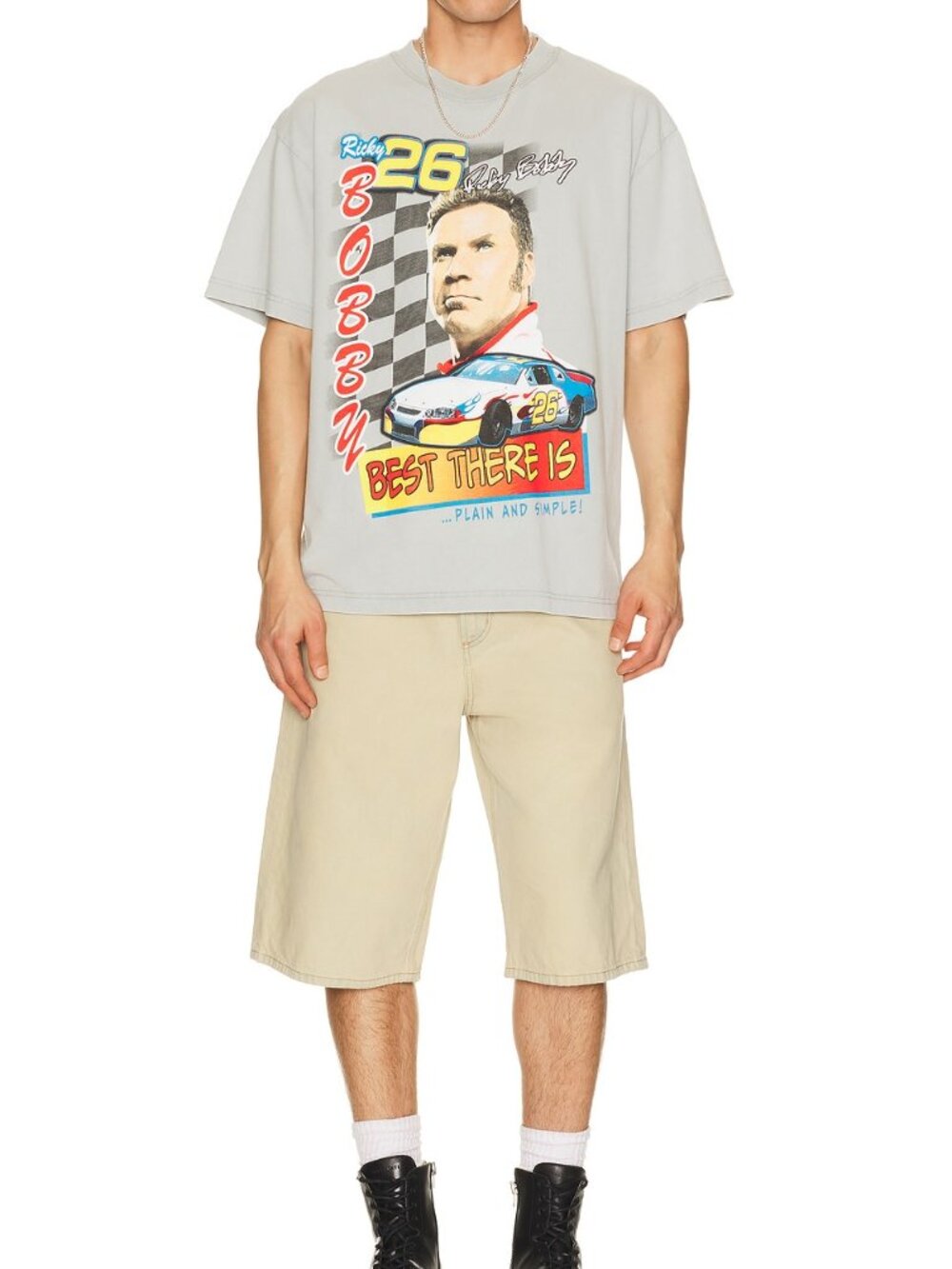 Philcos Talladega Nights Ricky Bobby Graphic Tee Ice Grey NWT Small - Picture 3 of 8